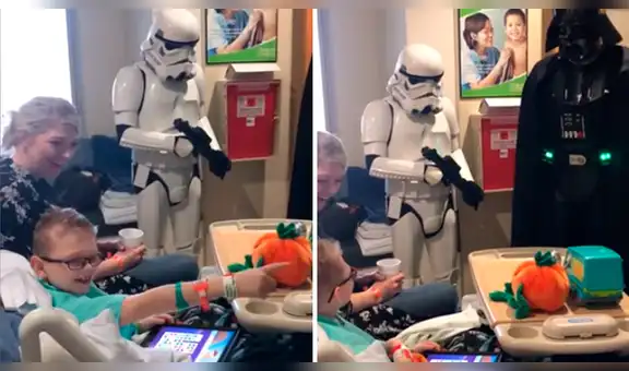 Personajes de Star Wars sorprenden a niño antes de riesgosa operación al cerebro [VIDEO]
