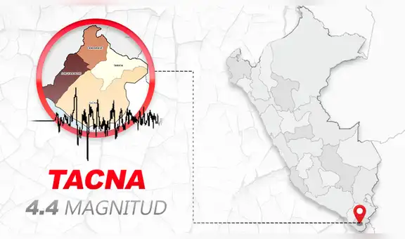 Sismo de 4.4 de magnitud remeció Tacna esta madrugada