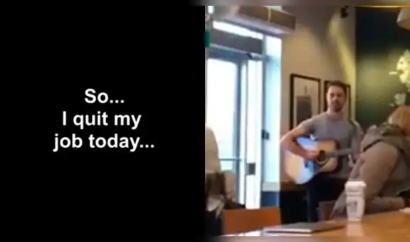 Trabajador le canta una canción a su jefe anunciando su renuncia [VIDEO]