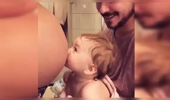 YouTube viral: bebé se emociona al sentir a su nuevo hermano en la barriga de su mamá [VIDEO]