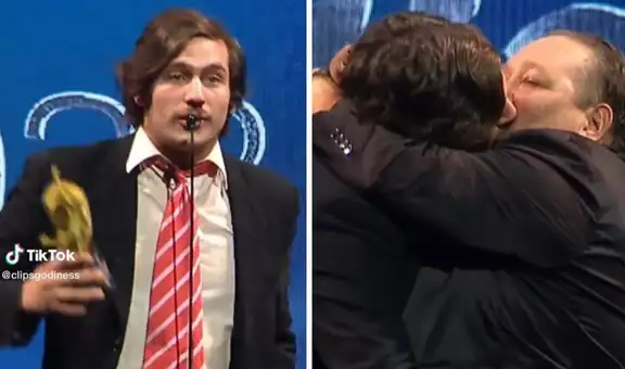 Gaspi gana el premio a youtuber del año en los CA Awards 2022 y celebra con un apasionado beso