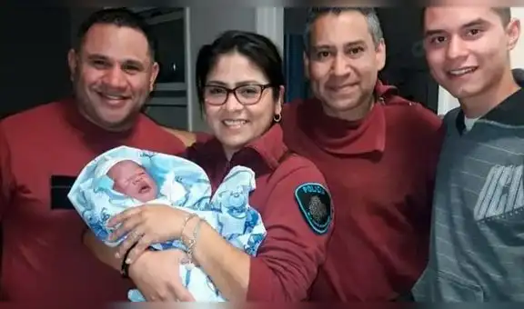 No pudo esperar llegar al hospital: mujer da a luz en una patrulla asistida por policías [VIDEO]
