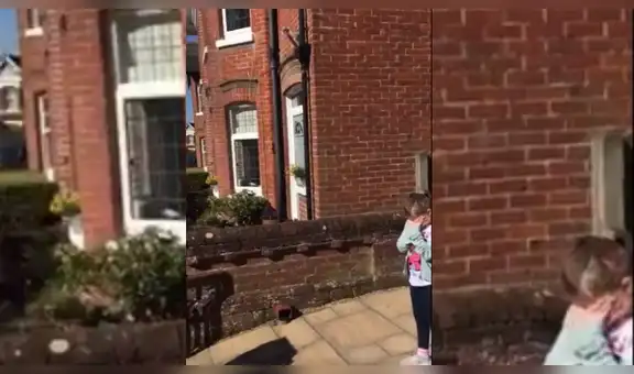 Vecinos en cuarentena se unen para darle emotiva sorpresa a niña por su cumpleaños [VIDEO]