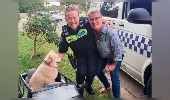 Perro maneja un carro de juguete y policía lo multa por ‘exceso de ternura’ [FOTOS]