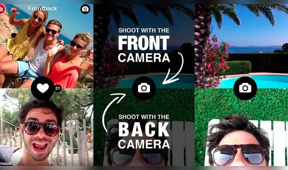 Las impresionantes apps para tomar fotos con la cámara frontal y posterior de tu smartphone a la vez [VIDEO]