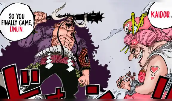 One Piece manga 951: ¡Choque de Yonkous! Kaido y Big Mom chocan en Onigashima