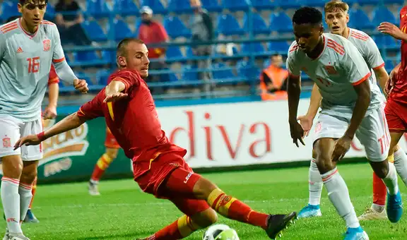Ansu Fati debutó con la selección de España Sub 21 y casi anota un golazo [VIDEO]