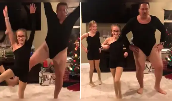 Facebook: padre complace a sus hijas y baila al estilo Beyoncé con un sexy traje [VIDEO]