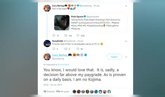 God of War en PC a 60 fps: el deseo de Cory Balrog para seguir a Kojima
