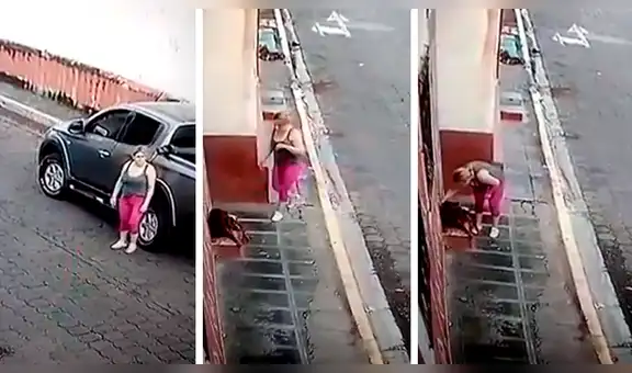 Mujer ve a perro al borde de la muerte en mitad de la calle, para su auto y lo salva [VIDEO] 