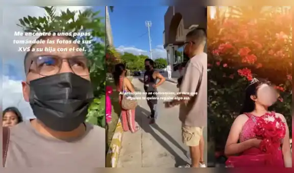 Fotógrafo le regala una sesión a quinceañera que era retratada por sus padres