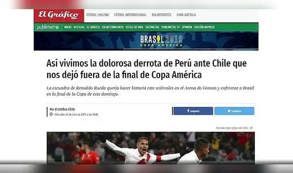 Copa América 2019: así informaron los medios chilenos la derrota de su selección 