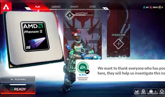 Apex Legends: EA retrocede y no garantiza compatibilidad con AMD Phenom [VIDEO]