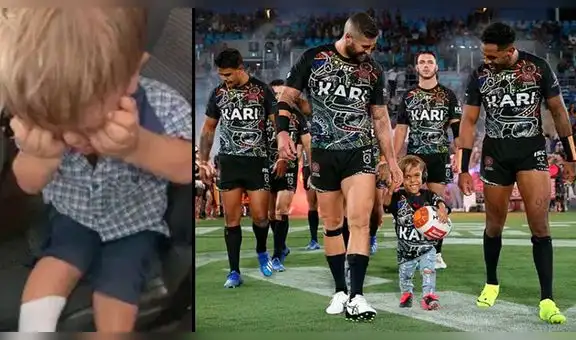 Niño con enanismo que sufrió bullying cumplió su sueño de conocer a su equipo de rugby favorito de Australia