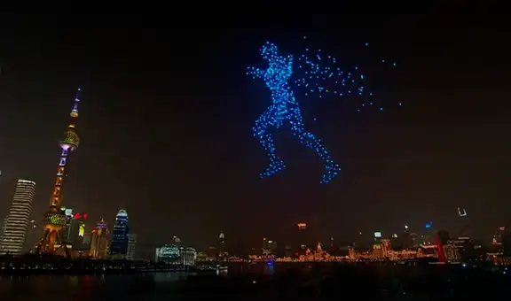 Año Nuevo 2020: China utiliza drones luminosos para reemplazar fuegos artificiales [VIDEO]