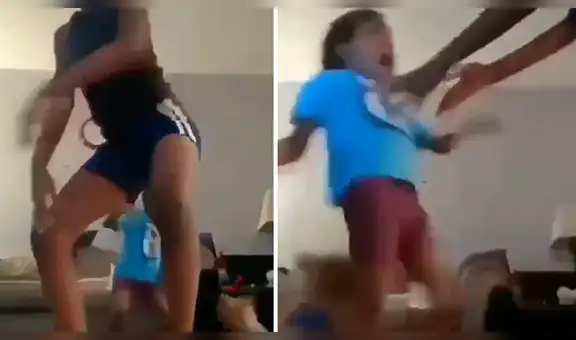 Mujer detiene su reto de baile para salvar a su hijo de las mordidas de su perro [VIDEO]