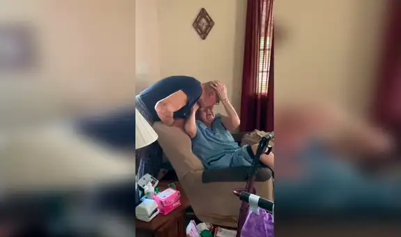 Adultos mayores protagonizan emotivo reencuentro tras estar separados por la COVID-19