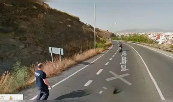 Google Maps: capta dramático rescate de gato abandonado en medio de peligrosa vía [FOTOS]