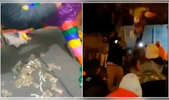 Celebran Año Nuevo con piñata llena de marihuana [VIDEO] 