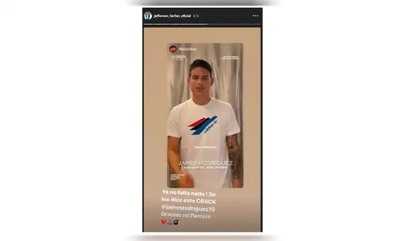 James Rodríguez invita a los hinchas a ver la nueva película de Jefferson Farfán [VIDEO]