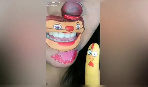Sorprende a miles en TikTok por sus ‘caritas pintadas’ de personajes de Patacláun y El Chavo del 8 [VIDEO] 