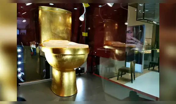Presentan Inodoro bañado en oro como el más caro del mundo [VIDEO]