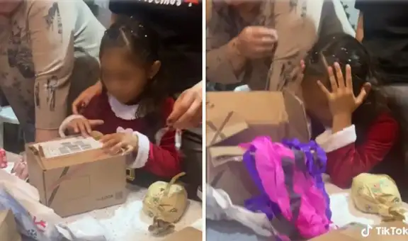 Niña recibe alcohol en gel por Navidad y su reacción se viraliza: “Algo cambió dentro de Lotso”