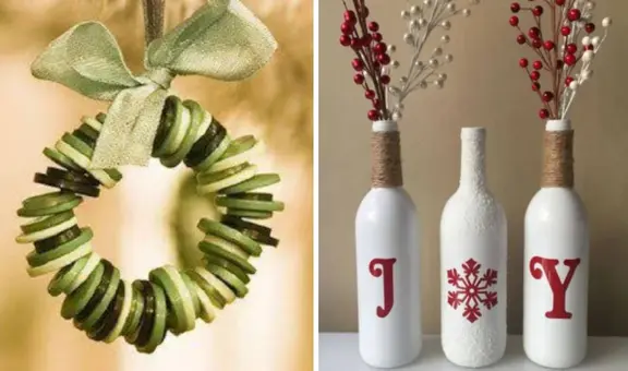 ¿Cómo hacer adornos navideños reciclados?