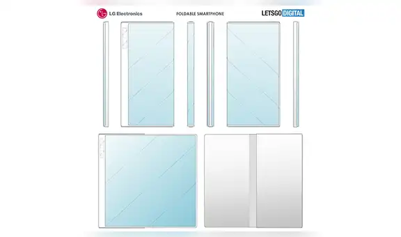 LG: su última patente revela un teléfono plegable que luce un diseño similar al Huawei Mate X [FOTOS]