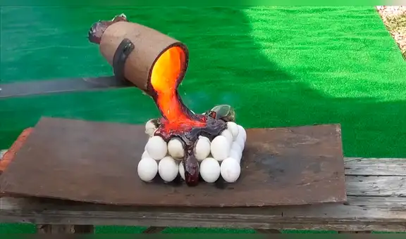 YouTube: descubre que sucede al verter lava en una sandía [VIDEO]