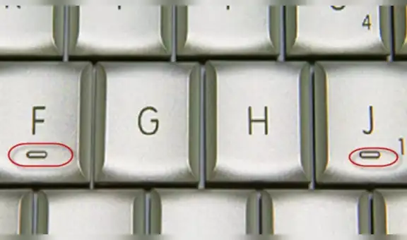 ¿Para qué sirven las ‘rayitas’ que están debajo de las letras ‘F’ y ‘J’ en los teclados de computadora?