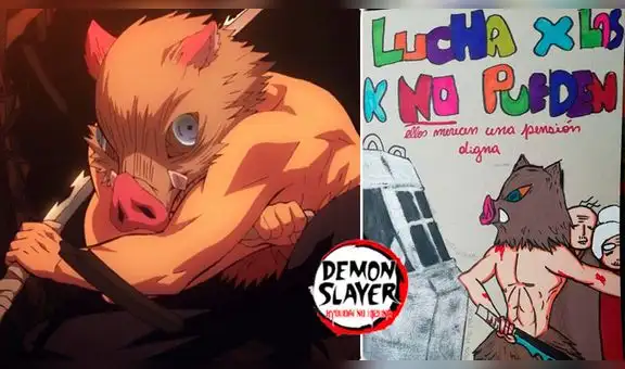 Kimetsu no Yaiba: en Chile, ciudadanos usan a Inosuke como símbolo para protestar [FOTOS]