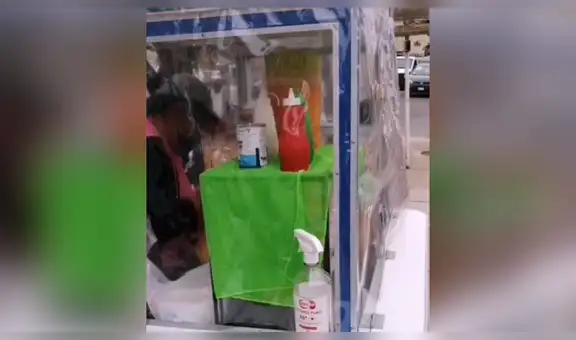 Peruana sorprende con ingeniosa idea para vender desayunos en la calle y proteger sus productos [VIDEO]