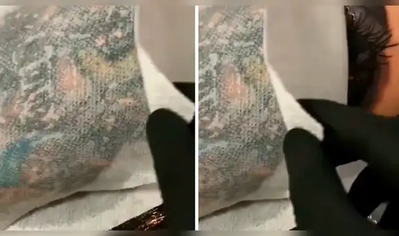 Chico se hace tatuaje en todo el brazo y queda impactado con el resultado del diseño [VIDEO]