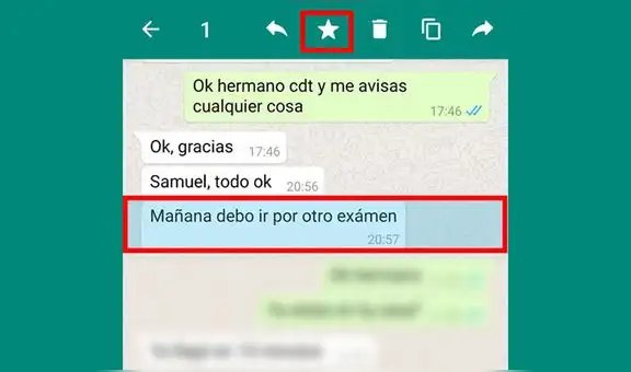 WhatsApp: Así puedes destacar mensajes en la app para encontrarlos de forma rápida [FOTOS]