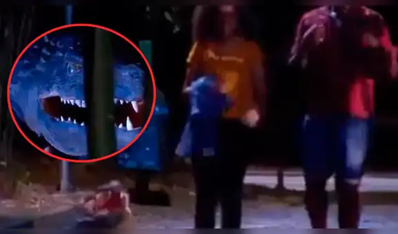 YouTube viral: perro disfrazado de cocodrilo aterra a transeúntes en un pasaje oscuro
