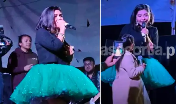 Yarita Lizeth cumple el deseo de una niña y cantan juntas en concierto