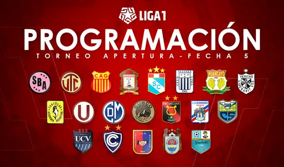 Liga 1: programación, fixture, tabla y resultados de la quinta fecha del Apertura