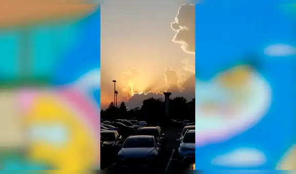 Nube estilo Homero Simpson asombra a usuarios [FOTOS]