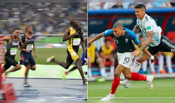 Mbappé superó velocidad de Usain Bolt en una jugada del Argentina vs Francia [VIDEO]