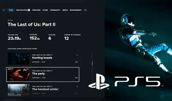 PS5: menú de opciones con ‘modo oscuro’ se filtra y deja fascinados a fans [FOTOS]