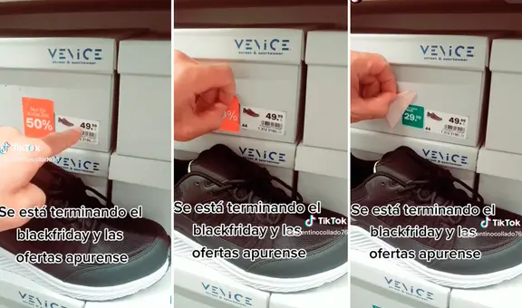 Hombre va a una tienda a comprar zapatos y descubre que el precio real era menor a la oferta