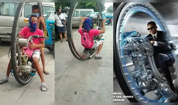 Crea motocicleta basada en vehículo de los ‘Hombres de Negro’ y asombra a los transeúntes [VIDEO]