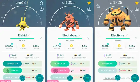 Pokémon GO: conoce el PC que debe tener Electabuzz 100 IV