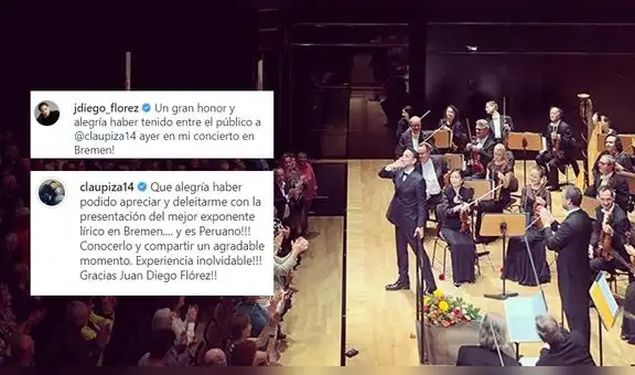 Claudio Pizarro conoce al tenor Juan Diego Flórez, el hincha fiel de Alianza Lima