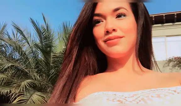 Jazmín Pinedo y su arriesgado escote en el set de 'Espectáculos' [VIDEO e IMÁGENES]