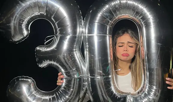 Mayra Goñi sufrió fuerte caída y perdió su torta en fiesta por sus 30 años: “Me duele mucho”
