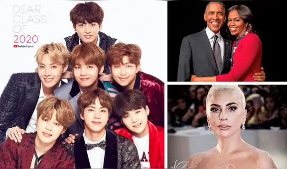 Dear class of 2020: BTS, la pareja Obama, Lady Gaga y más en evento de YouTube