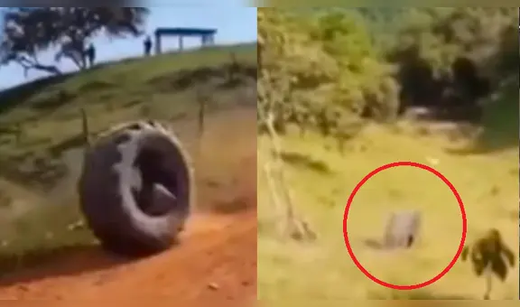 Facebook: joven hizo reto extremo en una llanta y casi pierde la vida [VIDEO]