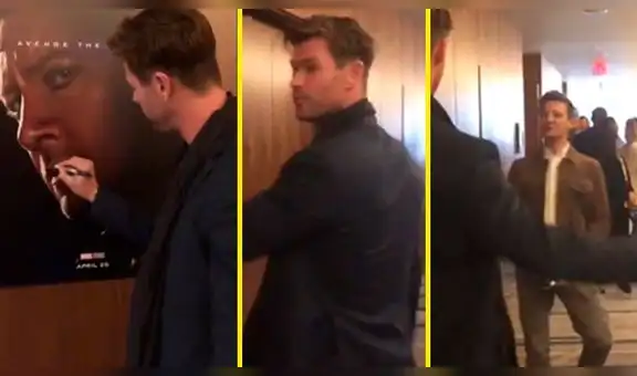 Avengers Endgame: ¡Todo un troll! Chris Hemsworth se burla de Jeremy Renner y luego lo saluda [VIDEO]